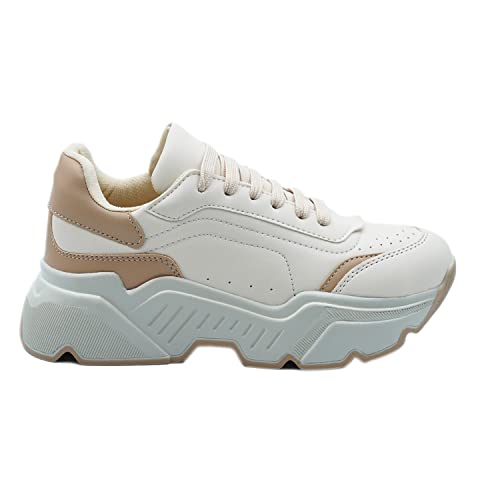 Bonateks Damen Defrb100122 Sneaker, Beige, 36 EU Schmal von Bonateks