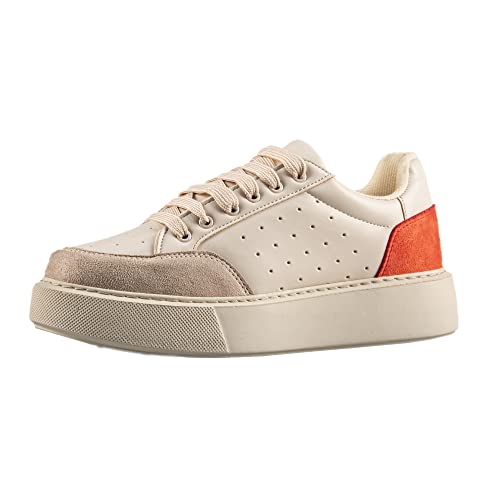 Bonateks Damen DEFRBY100120 Sneaker, Beige, 39 EU Schmal Bonateks Damen DEFRBY100120 Sneaker, Beige, 39 EU Schmal von Bonateks