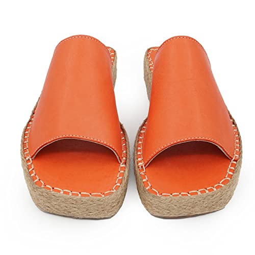 Bonateks Damen DERBTRLK100241 Wedge Sandal, Orange, 36 EU von Bonateks