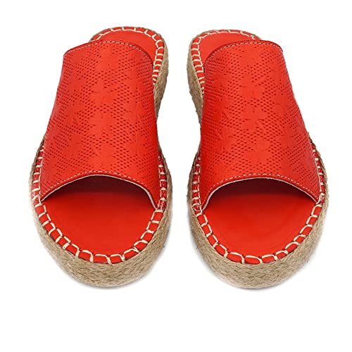 Bonateks Damen DERBTRLKY100085 Wedge Sandal, Red, 40 EU Bonateks Damen DERBTRLKY100085 Wedge Sandal, Red, 40 EU von Bonateks
