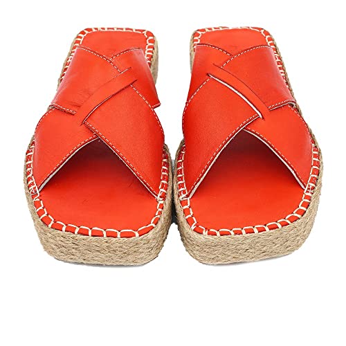 Bonateks Damen DERBTRLKY100135 Wedge Sandal, Red, 40 EU Bonateks Damen DERBTRLKY100135 Wedge Sandal, Red, 40 EU von Bonateks