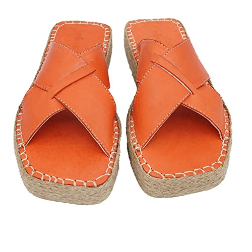 Bonateks Damen DERBTRLKY100142 Wedge Sandal, Orange, 37 EU Bonateks Damen DERBTRLKY100142 Wedge Sandal, Orange, 37 EU von Bonateks