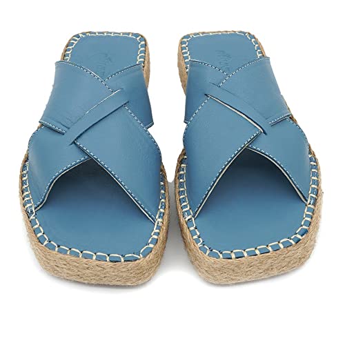 Bonateks Damen DERBTRLKY100146 Wedge Sandal, Blue, 36 EU Bonateks Damen DERBTRLKY100146 Wedge Sandal, Blue, 36 EU von Bonateks