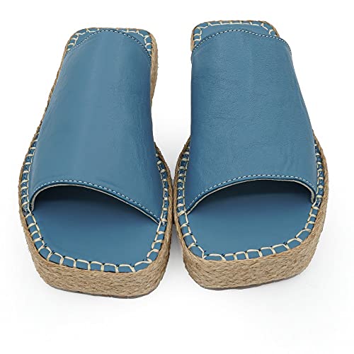 Bonateks Damen DERBTRLKY100247 Wedge Sandal, Blue, 37 EU Bonateks Damen DERBTRLKY100247 Wedge Sandal, Blue, 37 EU von Bonateks