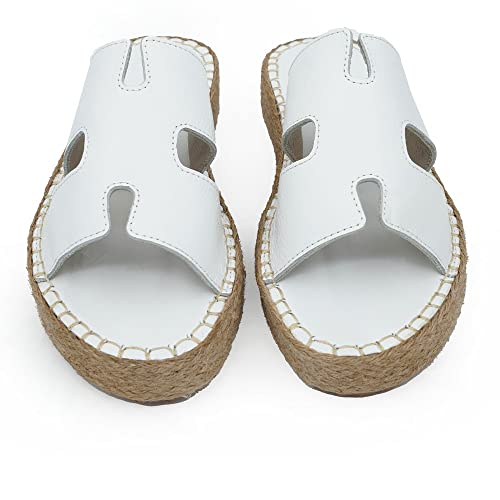 Bonateks Damen DERBTRLKY100256 Wedge Sandal, White, 36 EU Bonateks Damen DERBTRLKY100256 Wedge Sandal, White, 36 EU von Bonateks
