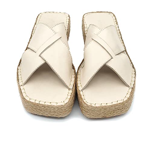 Bonateks Damen Frrbtrlky100115 Wedge Sandal, beige, 40 EU Bonateks Damen Frrbtrlky100115 Wedge Sandal, beige, 40 EU von Bonateks