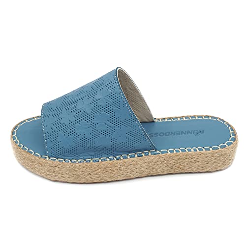 Bonateks Damen Frrbtrlk100097 Wedge Sandal, blau, 37 EU von Bonateks