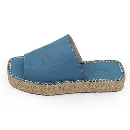 Bonateks Damen Frrbtrlk100246 Wedge Sandal, blau, 36 EU von Bonateks