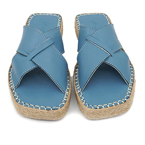 Bonateks Damen Frrbtrlky100148 Wedge Sandal, blau, 38 EU von Bonateks