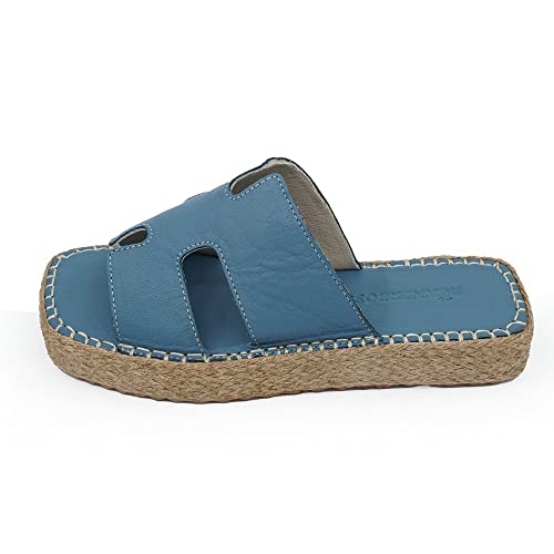 Bonateks Damen Frrbtrlky100199 Wedge Sandal, blau, 39 EU von Bonateks