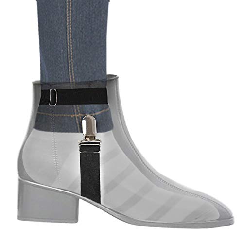 Boncas Verbesserte verstellbare elastische Stiefel-Clips, Stiefelriemen, Hosen-Clips, Steigbügel, Beinriemen, halten Ihre Hose fest von Boncas