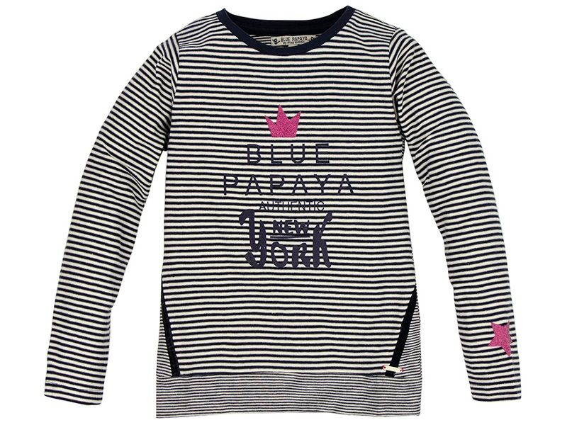 BONDI Shirt Geringelt ´New York" Papaya blue von Bondi