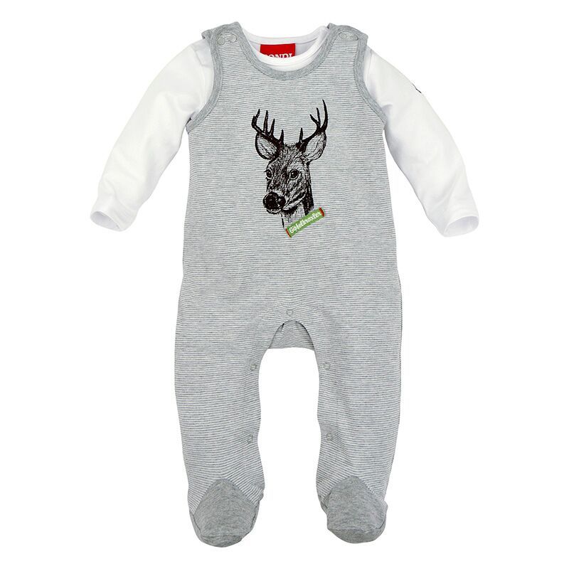 BONDI Strampler geringelt ´Hirsch´ Tracht Baby von Bondi
