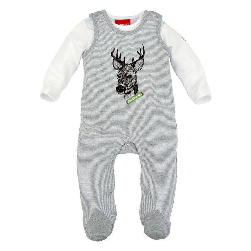 BONDI Strampler geringelt ´Hirsch´ Tracht Baby von Bondi
