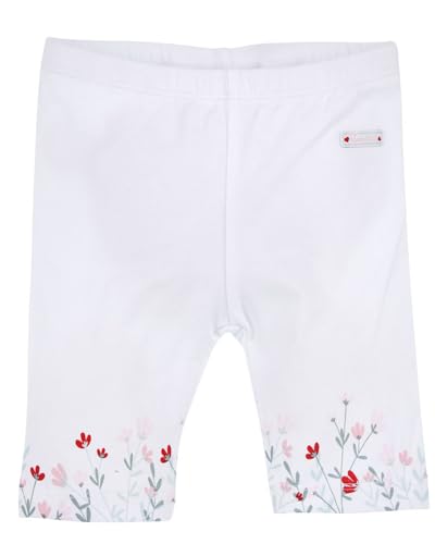 Bondi Baby Mädchen Capri Hose Leggings Blumenwiese 86857 | Weiß 110 von Bondi