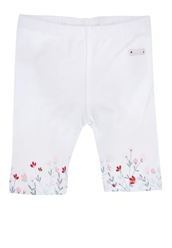 Bondi Baby Mädchen Capri Hose Leggings Blumenwiese 86857 | Weiß 74 von Bondi