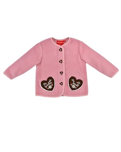 Bondi Baby Mädchen Fleecejacke Freches Madl 86851 | Old Rose 98 von Bondi