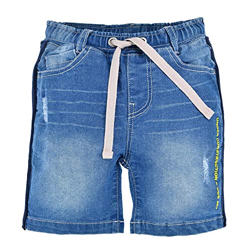 Bondi Jungen Jeans Bermuda „Traktor“ 33128 – Blau, Coole Shorts mit Traktor-Print, perfekt für Sommer, Freizeit und Outdoor-Aktivitäten (DE/NL/SE/PL, Numerisch, 122, Regular, Blau) von Bondi