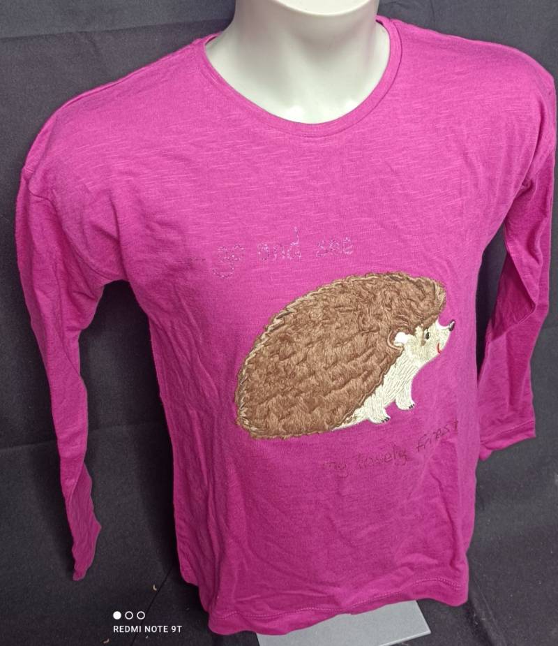 Bondi Longsleeve Shirt Mädchen Igel lila violett von Bondi