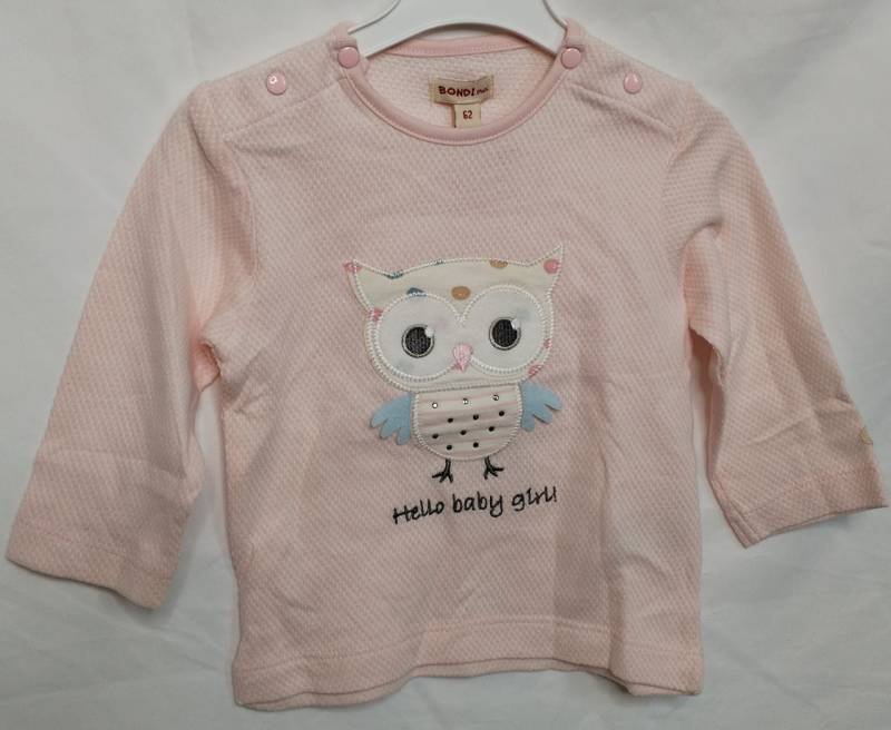 Bondi Longsleeve rosa Mädchen Eule von Bondi