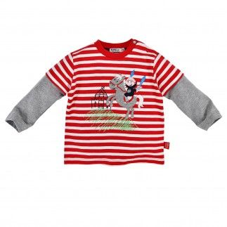 Bondi Shirt Langarm Ritter Junge rot von Bondi