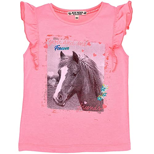 Bondi T-Shirt Friends mit Flügelärmel 36202 - Rosa | Mädchen Kurzarmshirt Gr. 134 von Bondi