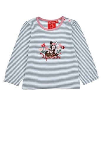 Bondi T-Shirt Langarm Geringelt ´Bambi´, Stripe Blue/Offwhite 74 Tracht Baby Mädchen Artikel-Nr.86921 von Bondi