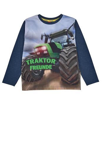 Bondi T-Shirt Langarm ´Traktor Freunde´, Navy-Melange 140 Under Construction Artikel-Nr.33221 von Bondi