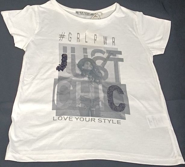 Bondi T-Shirt Mädchen weiß mit Pailetten von Bondi