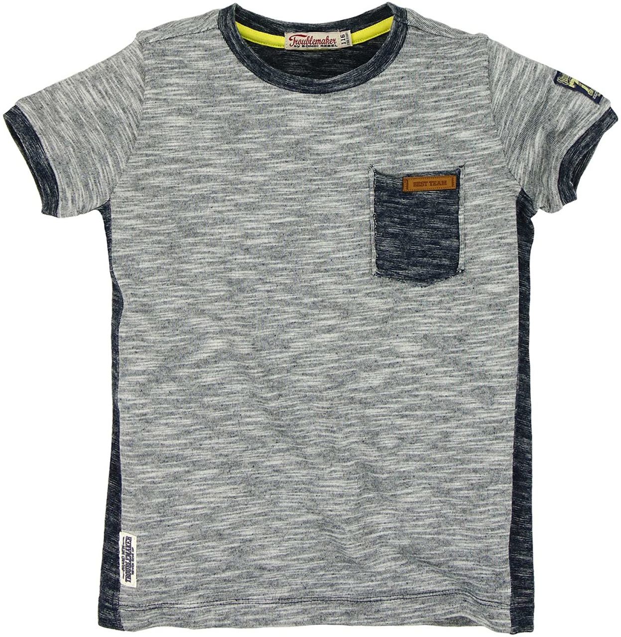 Bondi T-Shirt Troublemaker Junge navy melange von Bondi