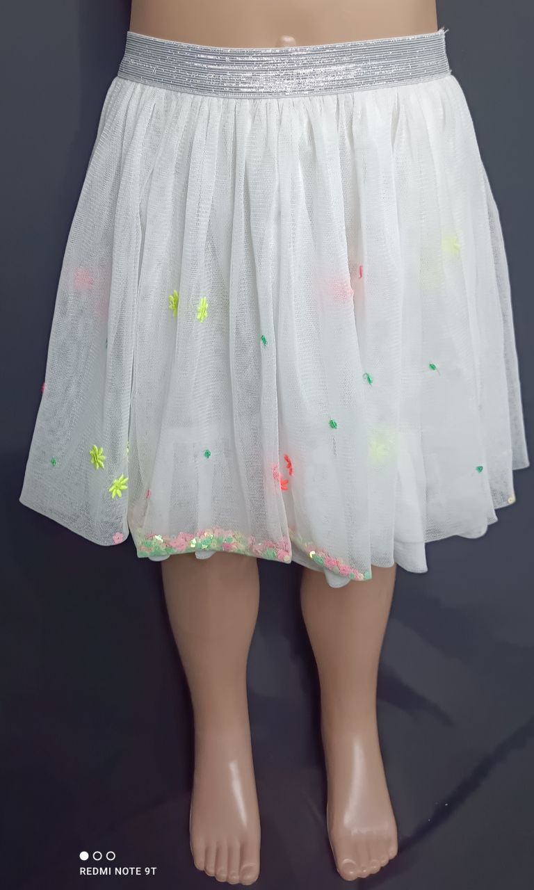 Bondi schöner Rock in weiß Tüll kleine Pailleten im Rock von Bondi