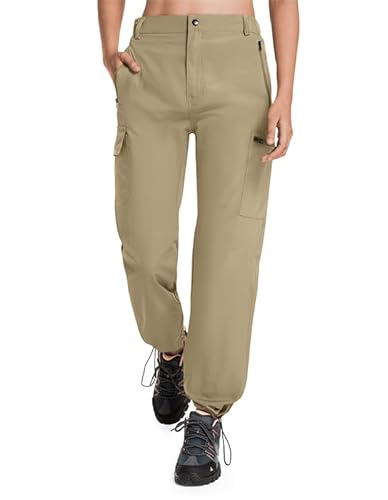 BondiTrekk Damen Outdoorhose Wanderhose Wasserdicht Schnelltrocknend Leicht Trekkinghose Capris UV Schutz UPF 50 Funktionshose mit Reißverschlusstasche von BondiTrekk