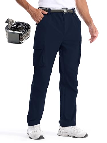 BondiTrekk Herren Wanderhose, schnell trocknende leichte Outdoorhose, elastische und Wasserabweisende Arbeitshose für Outdoor Aktivitäten Frühling/Sommer Dünner Stil Marineblau XL von BondiTrekk