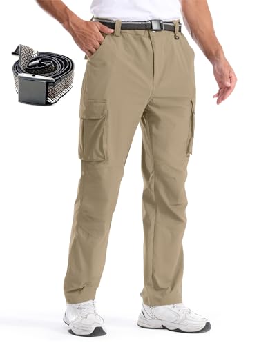 BondiTrekk Herren Zip Off Wanderhose, Arbeit Hosen Funktionshosen Outdoor Hosen für Herren mit 6 Taschen Elastische wasserdichte atmungsaktive Outdoorhose 3XL von BondiTrekk
