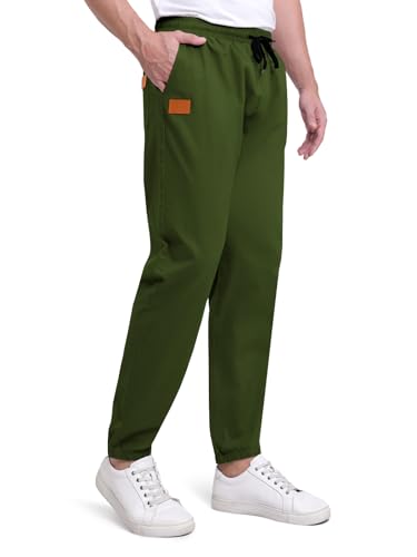 BondiTrekk Chino Hosen Herren Jogginghose Cargohose Männer ArmyGreen L von BondiTrekk