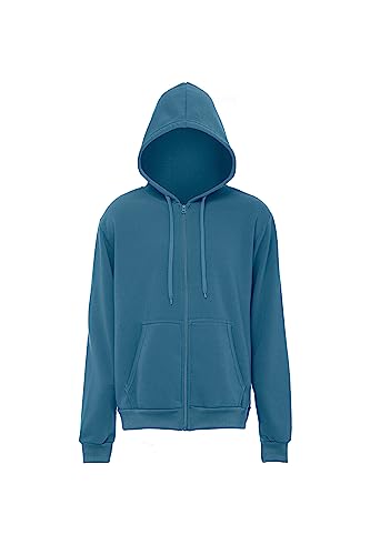 Bondry Men's Herren-Strick-Hoodie mit Reißverschluss Polyester Dunkles Türkis Größe XXL Hooded Sweatshirt von Bondry