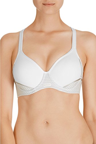 Berlei Damen Bügel Sport-BH, Electrify Mesh Padded Underwired Bra. , Gr. 80E (Herstellergröße: 36DD), Weiß von Berlei