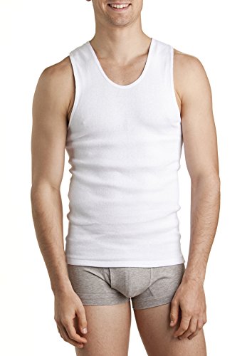 Bonds Herrenunterhemd aus Baumwolle, Weiß (2er-Pack), XL von Bonds