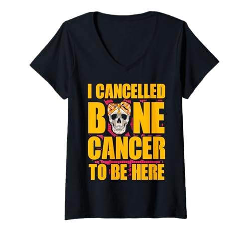 Damen Ich Habe Bone Cancer abgesagt, um Hier zu Sein, Warrior Design T-Shirt mit V-Ausschnitt Damen Ich Habe Bone Cancer abgesagt, um Hier zu Sein, Warrior Design T-Shirt mit V-Ausschnitt von Bone Cancer Warrior Apparel Design Power