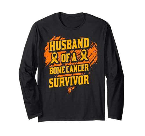 Ehemann eines Knochenkrebs-Überlebenden, Männer Langarmshirt von Bone Cancer Warrior Apparel Design Power
