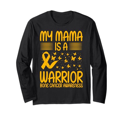 Meine Mama ist eine Kriegerin, die sich mit Knochenkrebs befasst Langarmshirt Meine Mama ist eine Kriegerin, die sich mit Knochenkrebs befasst Langarmshirt von Bone Cancer Warrior Apparel Design Power
