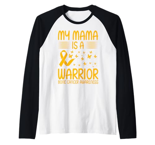 Meine Mama ist eine Kriegerin, die sich mit Knochenkrebs befasst Raglan Meine Mama ist eine Kriegerin, die sich mit Knochenkrebs befasst Raglan von Bone Cancer Warrior Apparel Design Power