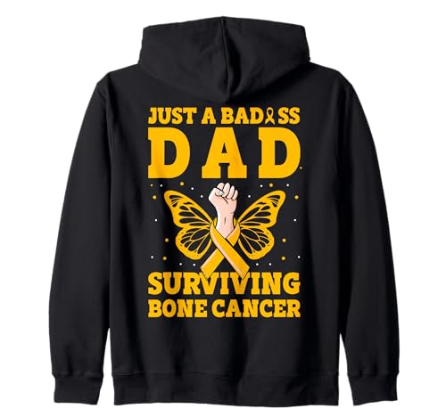 Nur ein knallharter Vater, der Bone Cancer Warrior Men überlebt Kapuzenjacke von Bone Cancer Warrior Apparel Design Power