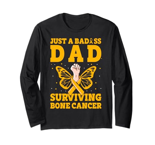 Nur ein knallharter Vater, der Bone Cancer Warrior Men überlebt Langarmshirt von Bone Cancer Warrior Apparel Design Power