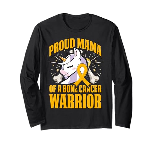 Stolze Mama einer Knochenkrebskriegerin Langarmshirt Stolze Mama einer Knochenkrebskriegerin Langarmshirt von Bone Cancer Warrior Apparel Design Power