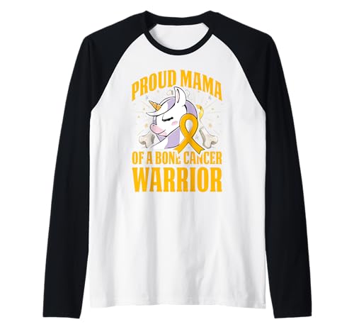Stolze Mama einer Knochenkrebskriegerin Raglan Stolze Mama einer Knochenkrebskriegerin Raglan von Bone Cancer Warrior Apparel Design Power