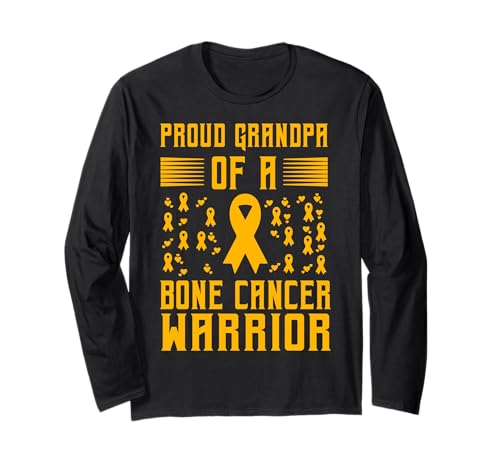 Stolzer Opa eines Knochenkrebs-Kriegers Männer Langarmshirt von Bone Cancer Warrior Apparel Design Power