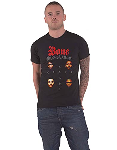 Bone Thugs N Harmony T Shirt Crossroads Logo Nue offiziell Herren Schwarz L von Rockoff Trade