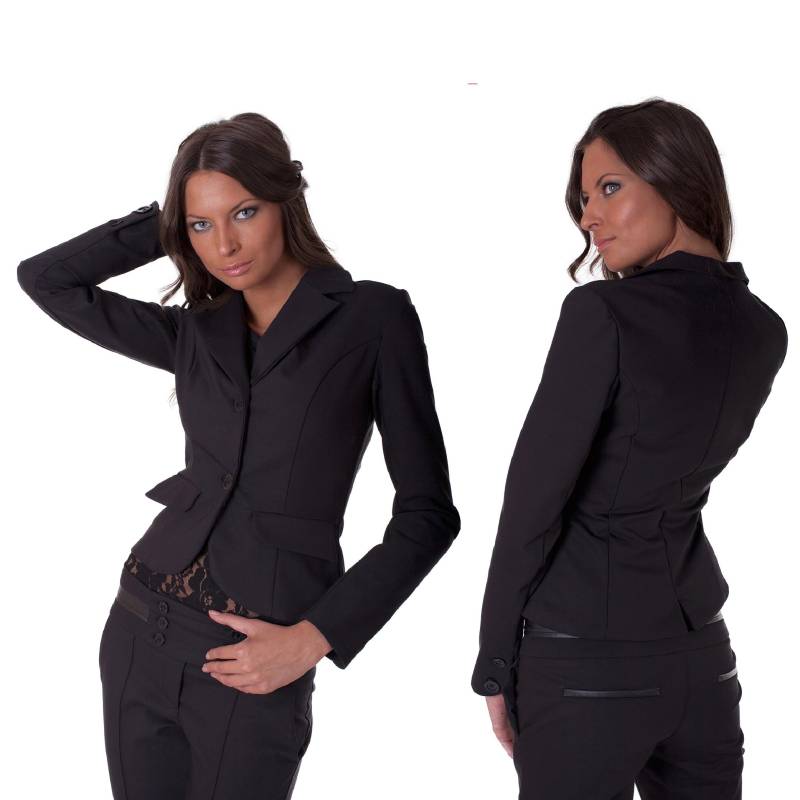 Maßgeschneiderter Revers-Blazer Mit Einreihigem Revers, Klappentaschen-Blazer, Eleganter Bussines-Blazer, Ärmelblazer Zwei Knöpfen, Bonelli von BonelliFashion