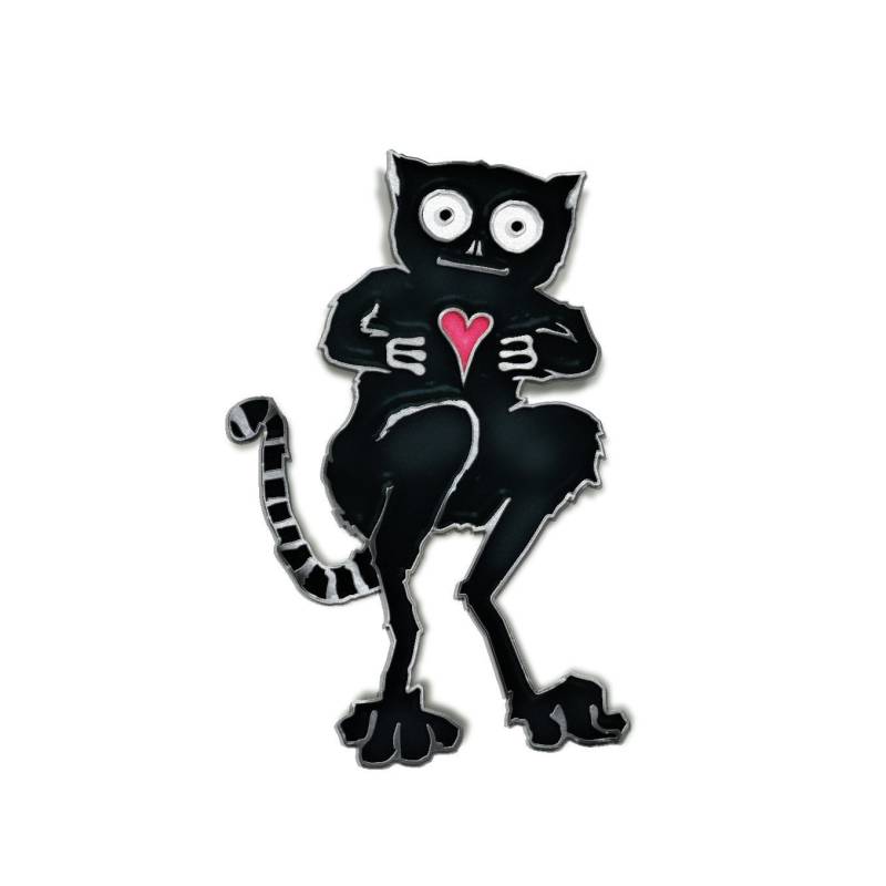 Lemur Liebe Stift/Sterben Geschlagen Eisen Emaille Pin Mit Einem Silbernen Metall-Finish Kostenloser Versand von Bonesandcompany